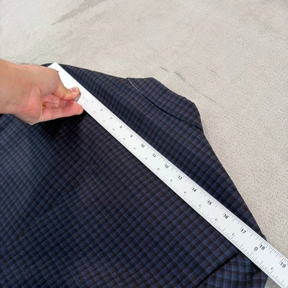 Paul Smith London The Byard Two Button Blazer Men 38R Blue Plaid Wool Made Italy